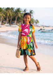 Hand Painted Rayon Kids Dress